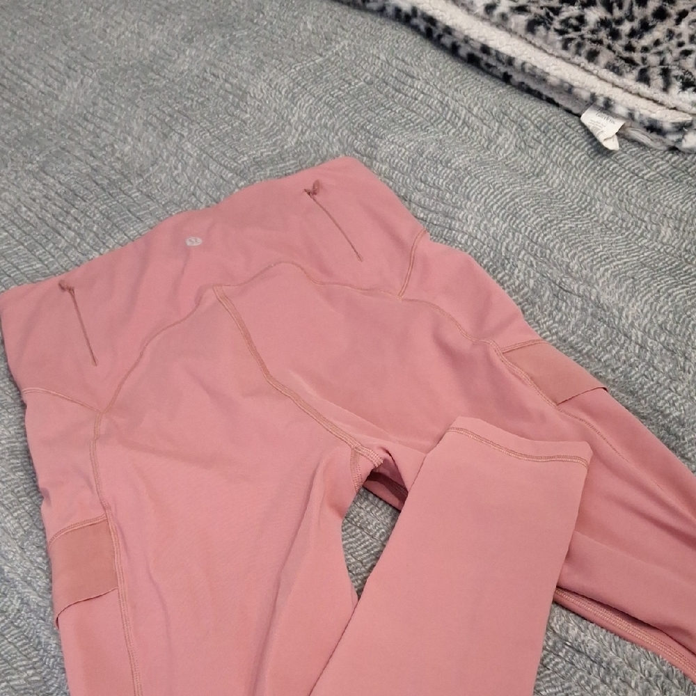Lululemon Pink Leggings Stain On Sides